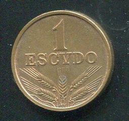 【硬幣】Portugal(葡萄牙),1 Esc. #210686,K631,1990 品相95新AU+ 歷史價格詳細信息