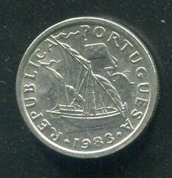 【硬幣】Portugal(葡萄牙),5 Esc. #210641,K591,1976 品相9新AU 歷史價格詳細信息