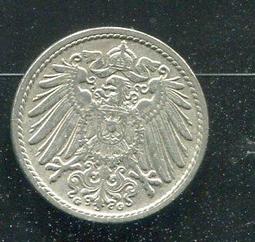 【硬幣】Germany(德意志帝國),K1,1 Pfennig,1875J #210830 品相美VF 歷史價格詳細信息