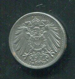 【硬幣】Germany(德意志帝國),K19,5 Pfennig,1921A #210901 品相9新AU 歷史價格詳細信息