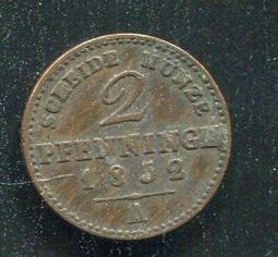 德國邦國巴伐利亞1865年2芬尼銅幣直徑20mm 23F424 歷史價格詳細信息