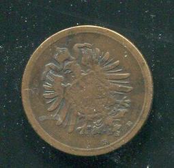 【硬幣】Germany(德意志帝國),K1,1 Pfennig,1875J #210830 品相美VF 歷史價格詳細信息