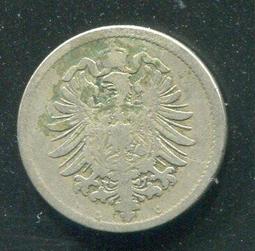 【硬幣】Germany(德意志帝國),K4,10 Pfennig,1876C #210918 品相普F 歷史價格詳細信息