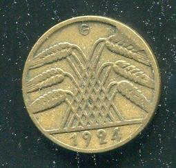 【硬幣】Germany(德國威瑪共和),K30,1 Pfennig,1924F #211057 品相普上F+ 歷史價格詳細信息
