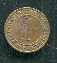 【硬幣】Germany(德國威瑪共和),K30,1 Pfennig,1924F #211057 品相普上F+ 歷史價格詳細信息
