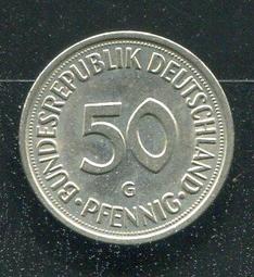 【硬幣】Germany(德國聯邦),K109.2,50 Pfennig,1977F #211120 品相全新UNC 歷史價格詳細信息
