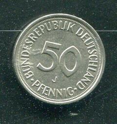 【硬幣】Germany(德國聯邦),K109.2,50 Pfennig,1977F #211120 品相全新UNC 歷史價格詳細信息