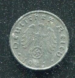 【硬幣】Germany(德國納粹),K97,1 Pfennig,1943B #211080 品相美上VF+ 歷史價格詳細信息