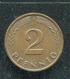 【硬幣】Germany(德國聯邦),K106a,2 Pfennig,1995J #211193 品相全新UNC 歷史價格詳細信息