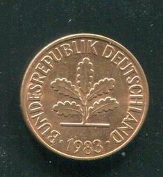 【硬幣】Germany(德國聯邦),K106a,2 Pfennig,1995J #211193 品相全新UNC 歷史價格詳細信息