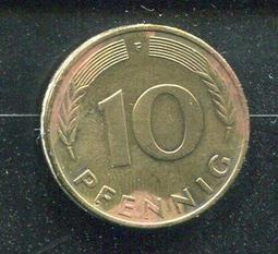 【硬幣】Germany(德國聯邦),K108,10 Pfennig,1972J #211242 品相9新AU 歷史價格詳細信息