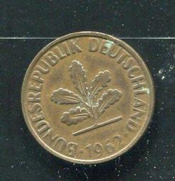 【硬幣】Germany(德國聯邦),K106a,2 Pfennig,1995J #211193 品相全新UNC 歷史價格詳細信息