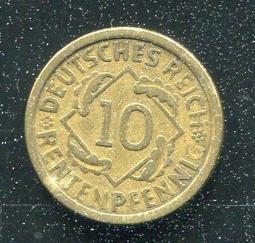 【硬幣】Germany(德國威瑪共和),K30,1 Pfennig,1924F #211057 品相普上F+ 歷史價格詳細信息