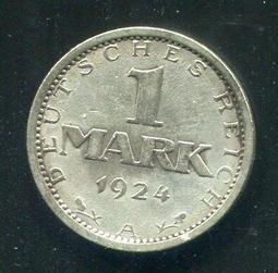 【硬幣】Germany(德國威瑪共和),K30,1 Pfennig,1924F #211057 品相普上F+ 歷史價格詳細信息