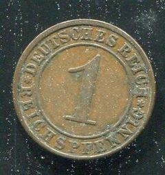 【硬幣】Germany(德國威瑪共和),K30,1 Pfennig,1924F #211057 品相普上F+ 歷史價格詳細信息