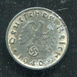【硬幣】Germany(德國納粹),K97,1 Pfennig,1943B #211080 品相美上VF+ 歷史價格詳細信息
