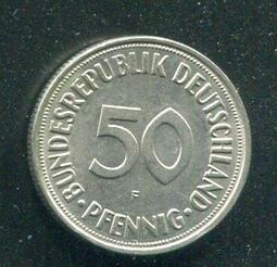 【硬幣】Germany(德國聯邦),K109.2,50 Pfennig,1977F #211120 品相全新UNC 歷史價格詳細信息