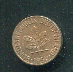 【硬幣】Germany(德國聯邦),K105,1 Pfennig,1966G #211157 品相全新UNC 歷史價格詳細信息