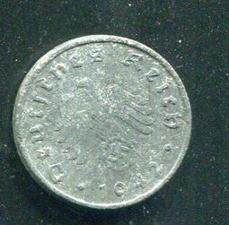 【硬幣】Germany(德國納粹),K97,1 Pfennig,1943B #211080 品相美上VF+ 歷史價格詳細信息