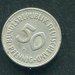 【硬幣】Germany(德國聯邦),K109.2,50 Pfennig,1977F #211120 品相全新UNC 歷史價格詳細信息