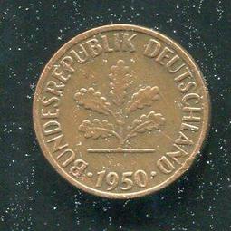 【硬幣】Germany(德國聯邦),K105,1 Pfennig,1966G #211157 品相全新UNC 歷史價格詳細信息