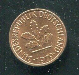 【硬幣】Germany(德國聯邦),K105,1 Pfennig,1966G #211157 品相全新UNC 歷史價格詳細信息