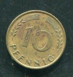 【硬幣】Germany(德國聯邦),K108,10 Pfennig,1972J #211242 品相9新AU 歷史價格詳細信息