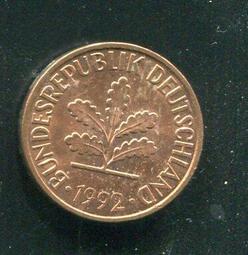 【硬幣】Germany(德國聯邦),K106a,2 Pfennig,1995J #211193 品相全新UNC 歷史價格詳細信息