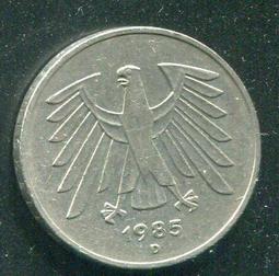 【硬幣】Germany(德國聯邦),K140.1,5 Mark,1989G #211276 品相極美上XF+ 歷史價格詳細信息