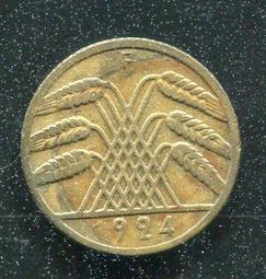 【硬幣】Germany(德國威瑪共和),K33,10 Pfennig,1924A #211007 品相美VF 歷史價格詳細信息