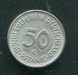 【硬幣】Germany(德國聯邦),K109.2,50 Pfennig,1977F #211120 品相全新UNC 歷史價格詳細信息