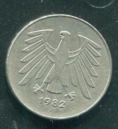 【硬幣】Germany(德國聯邦),K140.1,5 Mark,1989G #211276 品相極美上XF+ 歷史價格詳細信息