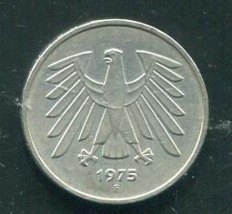 【硬幣】Germany(德國聯邦),K140.1,5 Mark,1989G #211276 品相極美上XF+ 歷史價格詳細信息