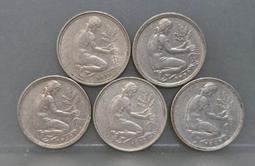 德國1950年J版1馬克鎳幣4686 歷史價格詳細信息