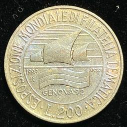 Italy,義大利硬幣,200里拉,1996海關服務學院100週年紀念-9 歷史價格詳細信息