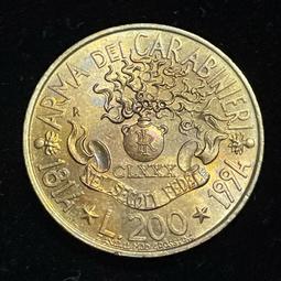 Italy,義大利硬幣,200里拉,1996海關服務學院100週年紀念-9 歷史價格詳細信息