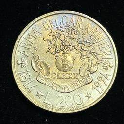 Italy,義大利硬幣,200里拉,1996海關服務學院100週年紀念-9 歷史價格詳細信息