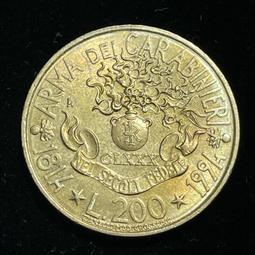 Italy,義大利硬幣,200里拉,1996海關服務學院100週年紀念-9 歷史價格詳細信息