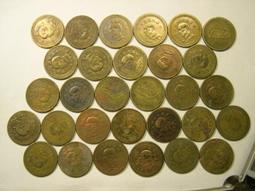 PS049 中華民國43年四十三年 大伍角 銅幣共20枚 如圖 歷史價格詳細信息