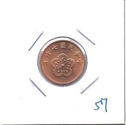 57年5分光品分幣錯幣撞模透打錯幣，早期年份錯幣少見，品相這16815 歷史價格詳細信息