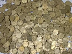 保真的TB104 民國60年代蘭花5角銅幣660枚 帶光品 AU+ 蘭花伍角 蘭花五角 歷史價格詳細信息