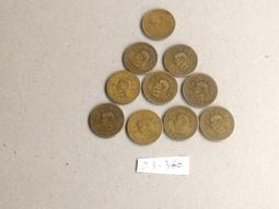 5--43年 台灣銀行圓3版 --壹圓 -- 4枚連號 歷史價格詳細信息