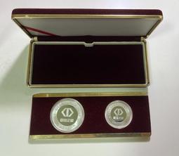 1999年 台灣企業銀行 成立85週年紀念 PROOF精鑄銀章 原盒証 "RARE"稀少 兩枚一套 歷史價格詳細信息