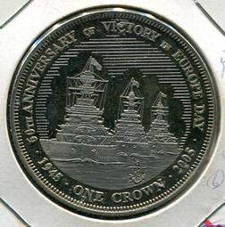 Tristan Da Cunha（龍蝦島二戰60周年紀念幣-空軍戰機），1-Crown，2005，品相全新UNC 歷史價格詳細信息