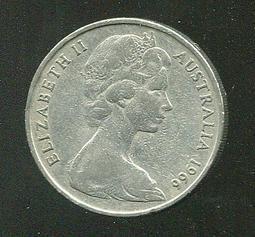 AUSTRALIA (澳大利亞)， 20-CENT，K66，1980， #203588品相美VF 歷史價格詳細信息