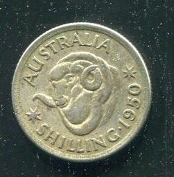 【銀幣】Australia(澳大利亞),Shilling , K53 , 1954 #203616 品相普上F+ 歷史價格詳細信息