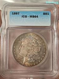 五彩包漿美國1887年摩根銀幣（自藏）239 歷史價格詳細信息