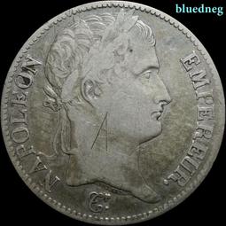 1812年法國拿破侖一世5法郎銀幣 保粹總部評級AU53 龍5018 歷史價格詳細信息