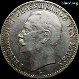 德國 巴登 3馬克 1908年 弗里德里希二世4338 歷史價格詳細信息