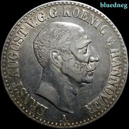 德國 漢諾威 1泰勒 1863年 格奧爾格五世 雙獅4426 歷史價格詳細信息